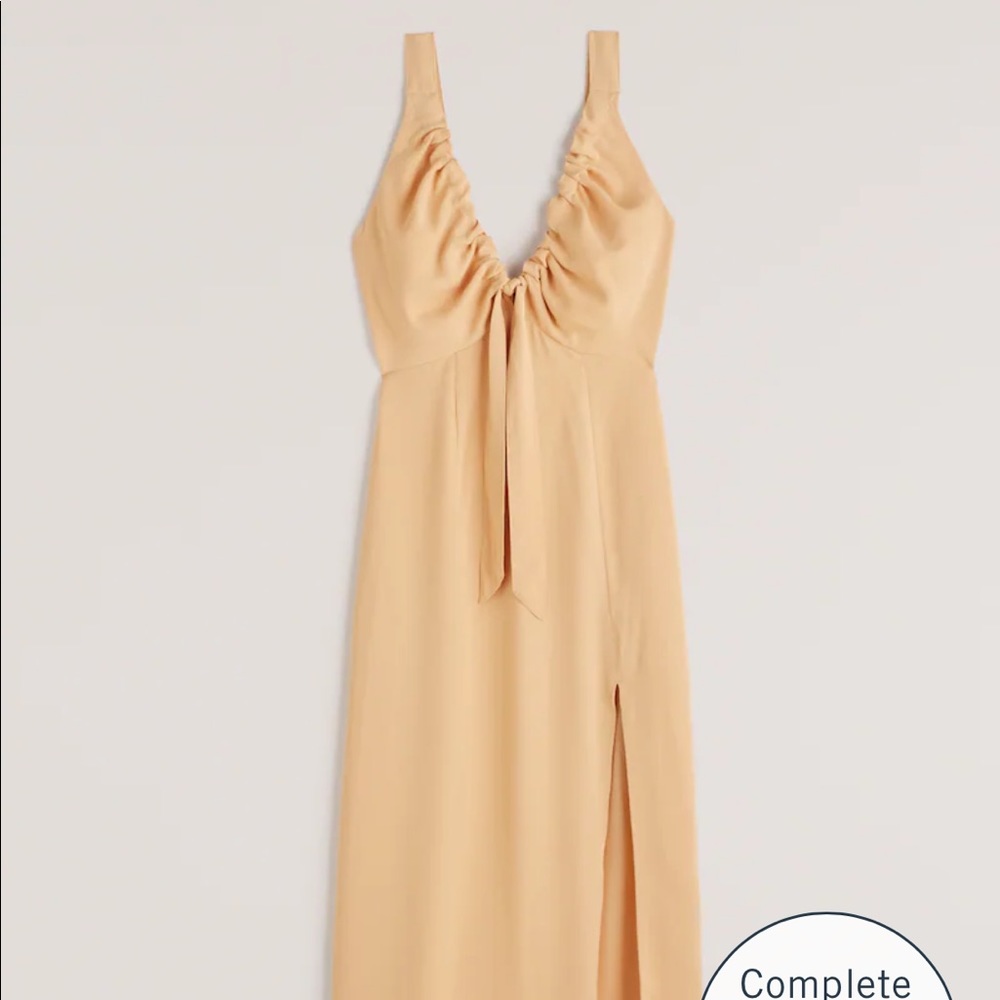 Abercrombie orange midi dress